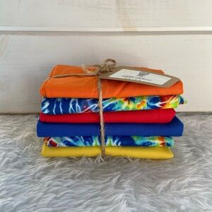 Rainbow Tie-Dye Fat Quarter Bundle – 6 Vibrant Pieces